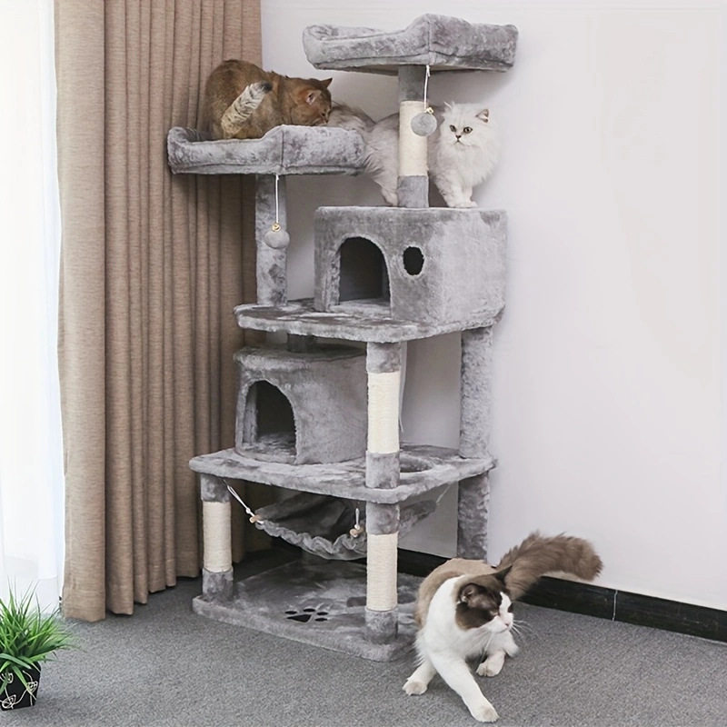 猫爬架猫窝猫树一体家用大猫爬架子多层猫跳台猫抓球吊床猫爬柱