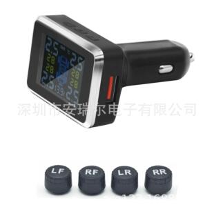 TPMS四轮独显示胎压监测器点烟器胎压监测显示无线胎压侦测器