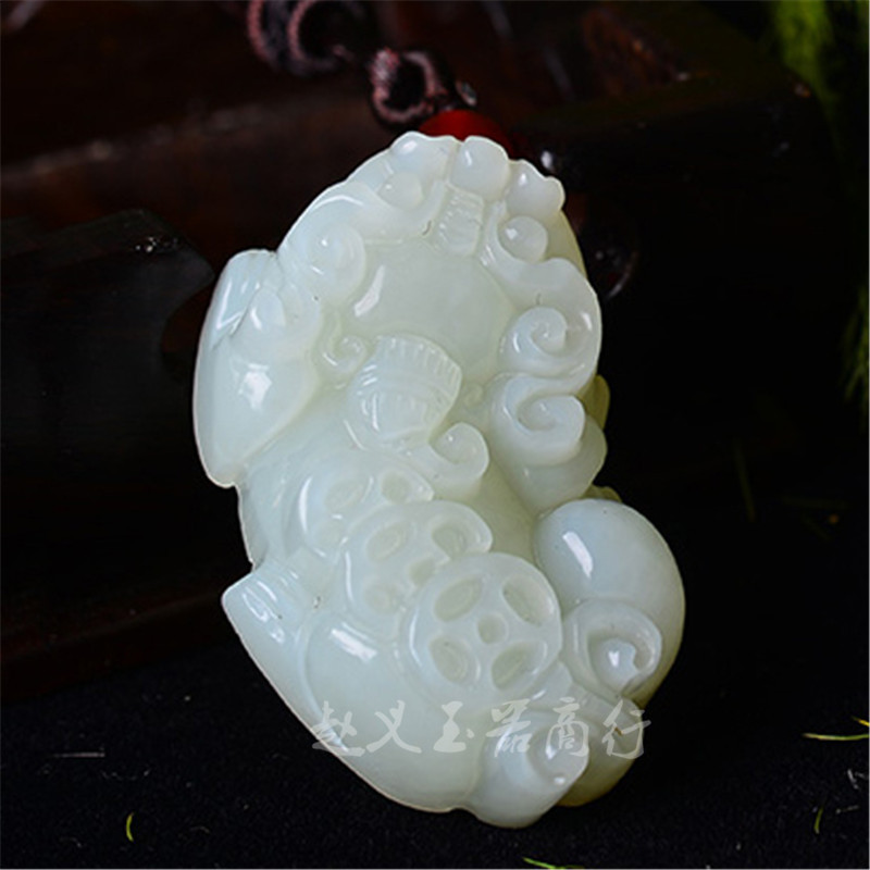 和田玉貔貅吊坠 和田玉三钱貔貅男女款玉石挂件 玉器工艺品