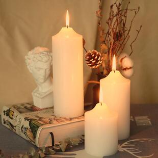 120小时大蜡烛教堂蜡烛实心圆柱照明腊烛7*20cm超粗停电应急加粗