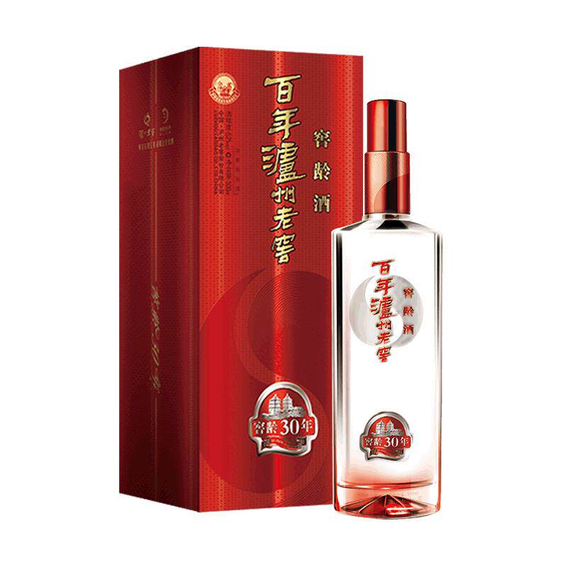 泸州老窖百年窖龄30年浓香型白酒52度500ml单瓶婚宴喜宴寿宴
