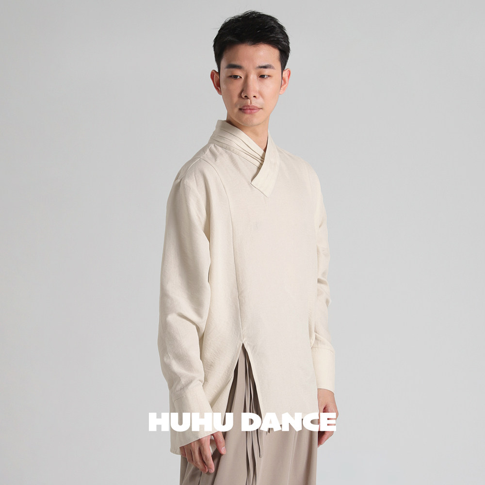 HUHUDANCE现代舞古典舞蒙古透气宽松上衣舞蹈服男女款演出服F03图片