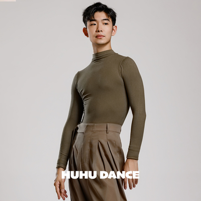 HUHUDANCE现代舞练功服长袖螺纹演出舞蹈服古典舞上衣胡沈员380
