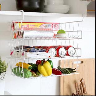 橱柜挂篮金属文件篮分层收纳篮分隔整理架 厨房多功能收纳置物架