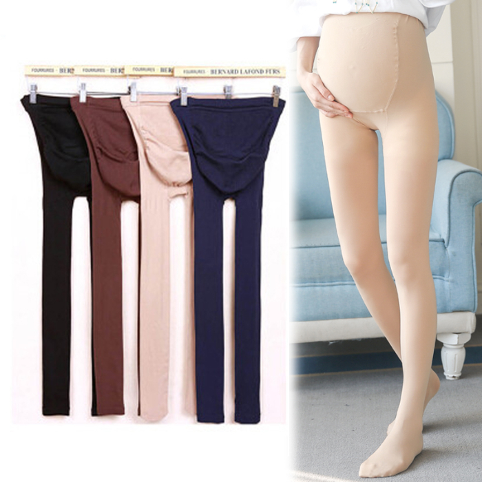 孕妇打底裤袜春秋光腿神器320D天鹅绒孕妇丝袜托腹加厚踩脚连裤袜