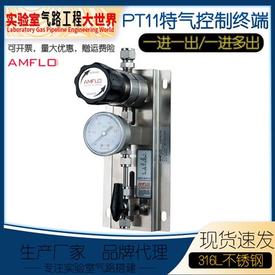 AMFLO敦阳PT11特气控制终端 一进一出/一进多出 气路终端控制面板