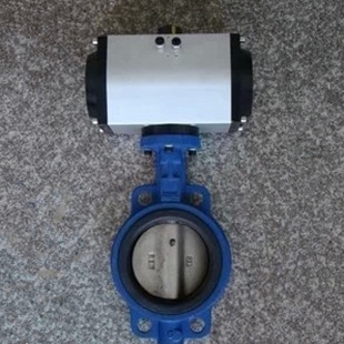 D671X-10/16 气动蝶阀 气动对夹式蝶阀 气动软密封蝶阀DN150 GT型
