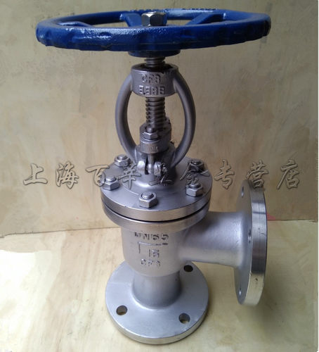 J44W-16P 304不锈钢直角式截止阀 DN15 20 25 32 40 50 65-200