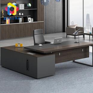 老板桌总裁桌主管经理办公桌大班台烤漆桌椅组合家具板式办公桌