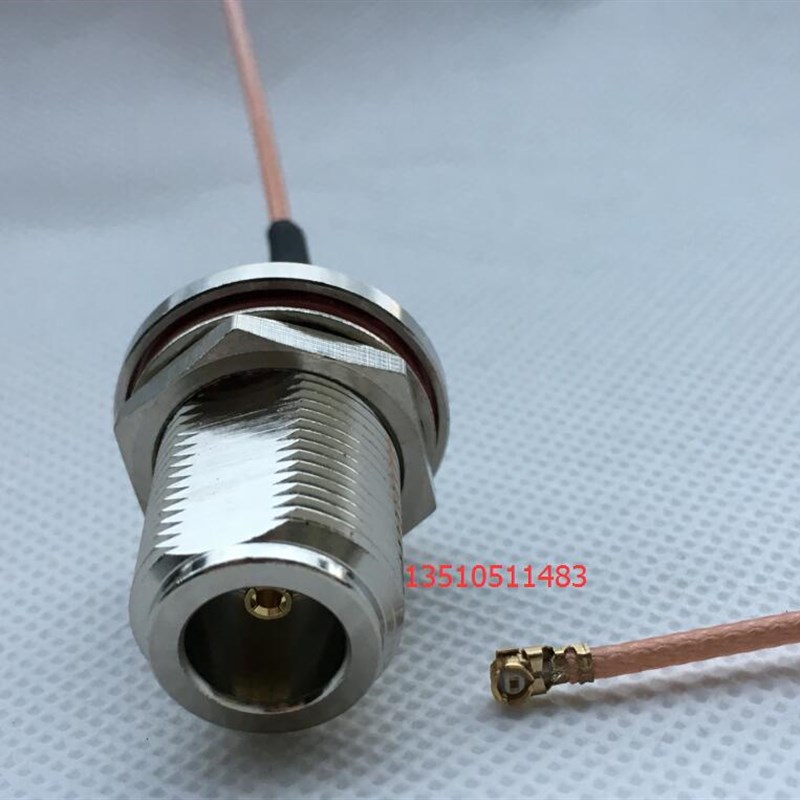 AP射频同轴连接器IPEX/N-KKY IPX/UF.L母转N母带防水螺母固定跳线