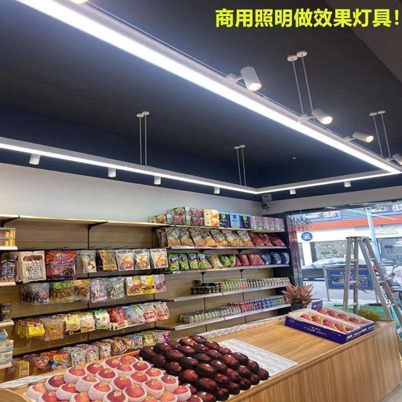长方形吊灯led服装店工位超市理发店吊架灯桥架工业风商场美发店
