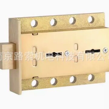 金库门大八叶片锁双钥匙锁双人开启金库门锁大铜钥匙锁库房门锁