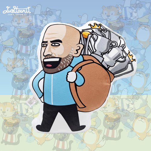 JustToonIt原创 26版瓜瓜瓜迪奥拉纪念版曼城创意可爱抱枕靠垫