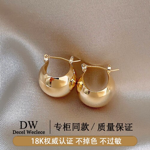 奥特莱斯【1折捡漏】18K金 耳环女AU750耳钉耳饰品金属耳扣
