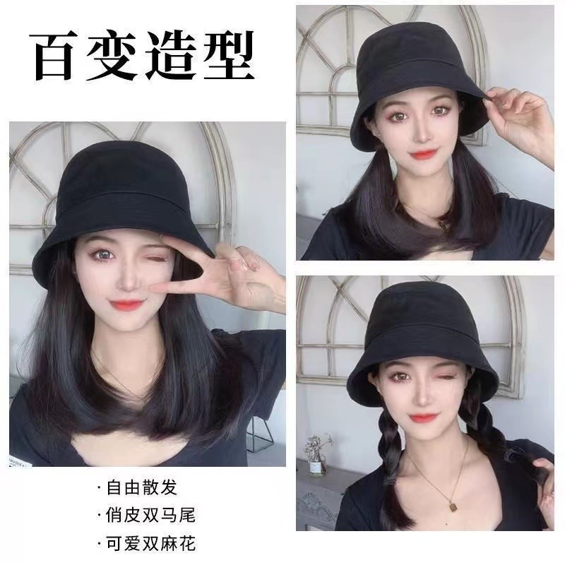帽子假发一体夏季女款2024新款化疗专用全头套夏天时尚透气假发帽