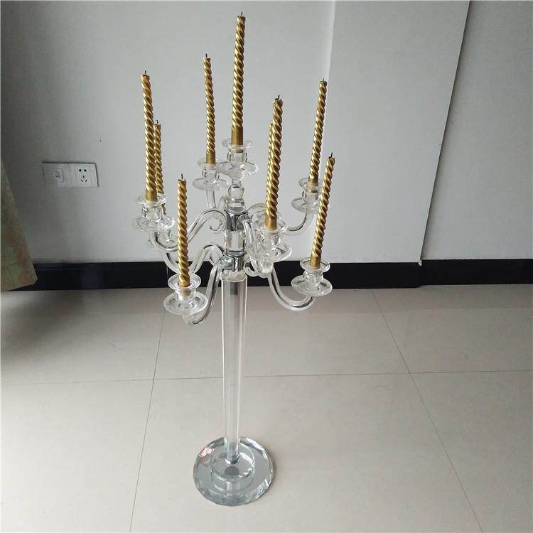 欧式水晶蜡烛台摆件 9头烛台婚庆道具家居软装摆件烛台