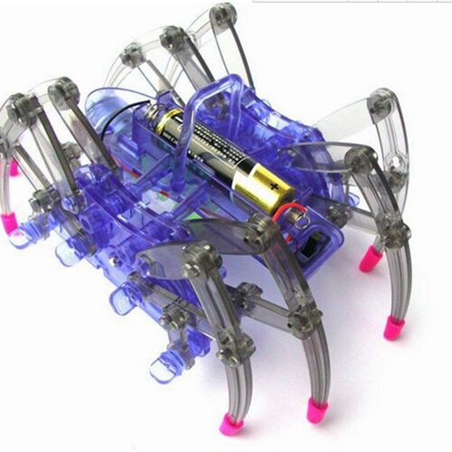 蜘蛛机器人 DIY科技小制作 电动爬行科学玩具拼装材料 礼物彩盒装