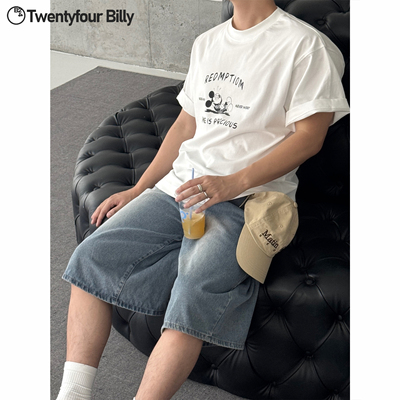 Twentyfour Billy/韩式趣味卡通米奇短袖T恤 宽松夏季ins半袖上衣