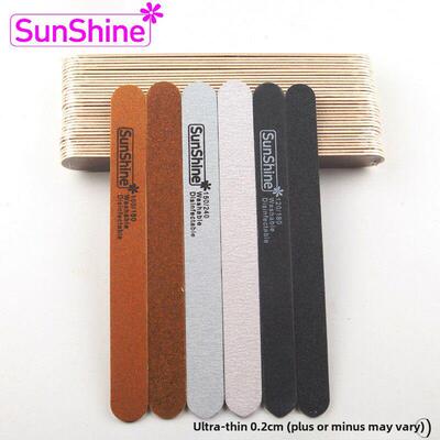 sunshine砂条修甲专用工具用品超薄本甲木片挫磨砂条指甲打磨挫条