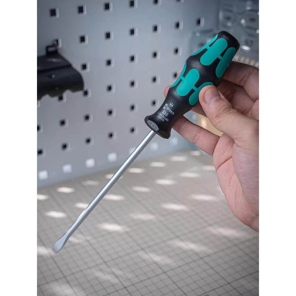 德国进口维拉螺丝刀350舒适手柄防滑加长加硬带齿螺丝刀十字起子