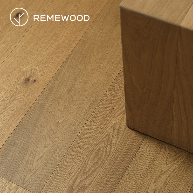REMEWOOD橡木烟熏多层实木复合地板15mm厚e0环保家用地热地暖地板