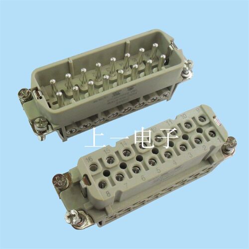 原装全新正品泰科TE西霸士SIBAS重载矩形航空连接器HDC-HA-016M/F