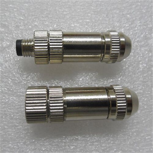 M8航空插头金属公/母头传感器带屏蔽3 4 5芯6芯8芯针孔防水连接器