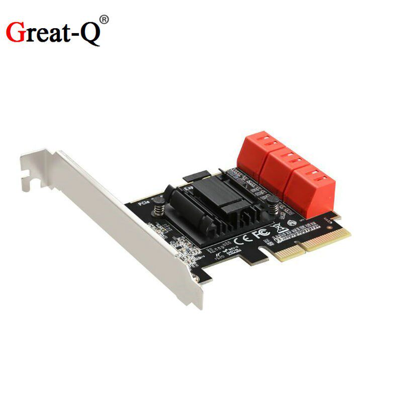 PCIE转6口SATA3.0扩展转接卡6口6G支持NAS群晖/MAC/LINUX