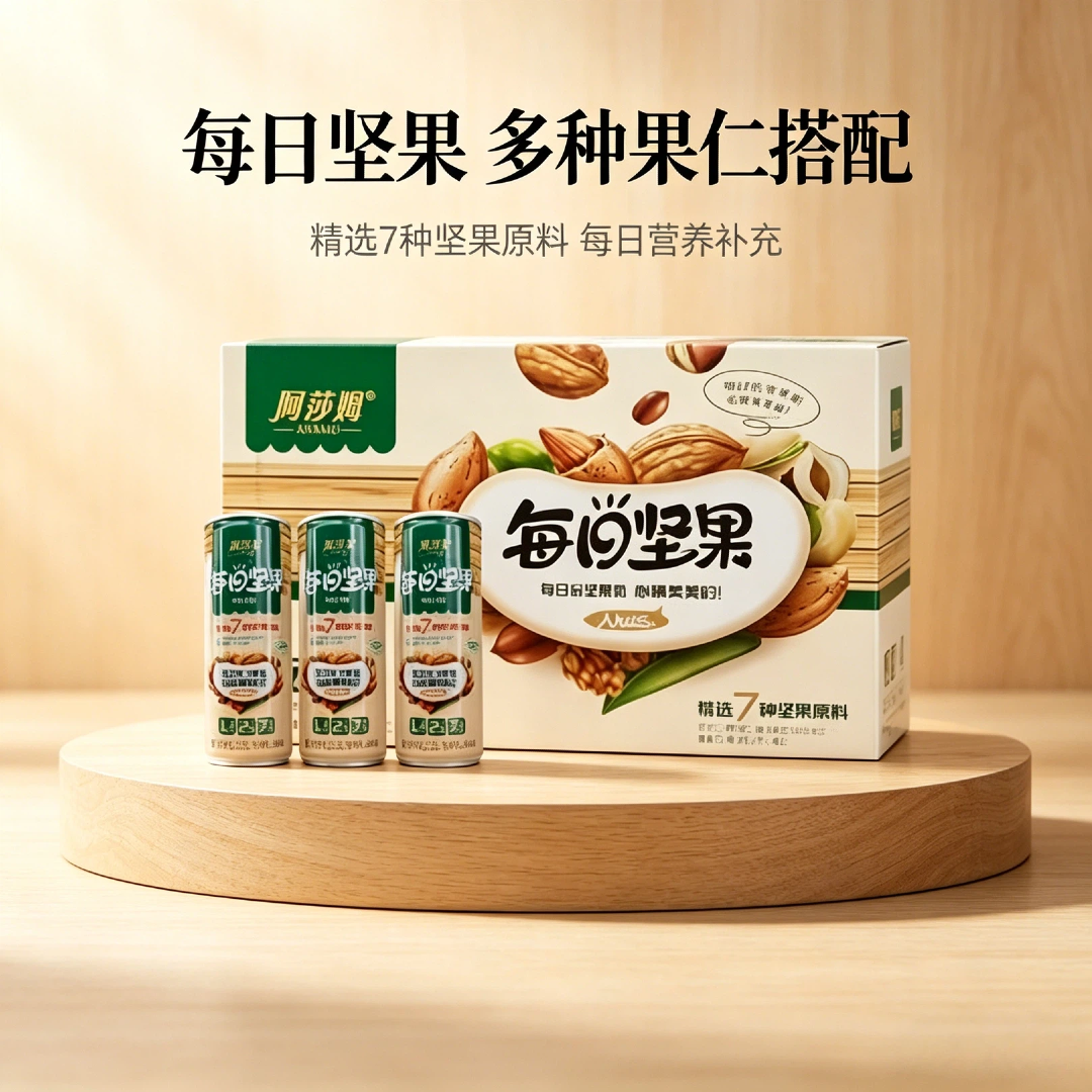 每日坚果奶坚果乳优选7种果仁整箱20罐装赠手提袋营养谷物饮品