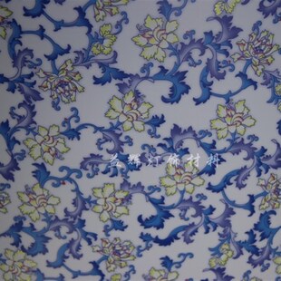 PVC羊皮纸透光纸青花瓷中式仿古灯笼个性风格装修花格DIY灯罩材料