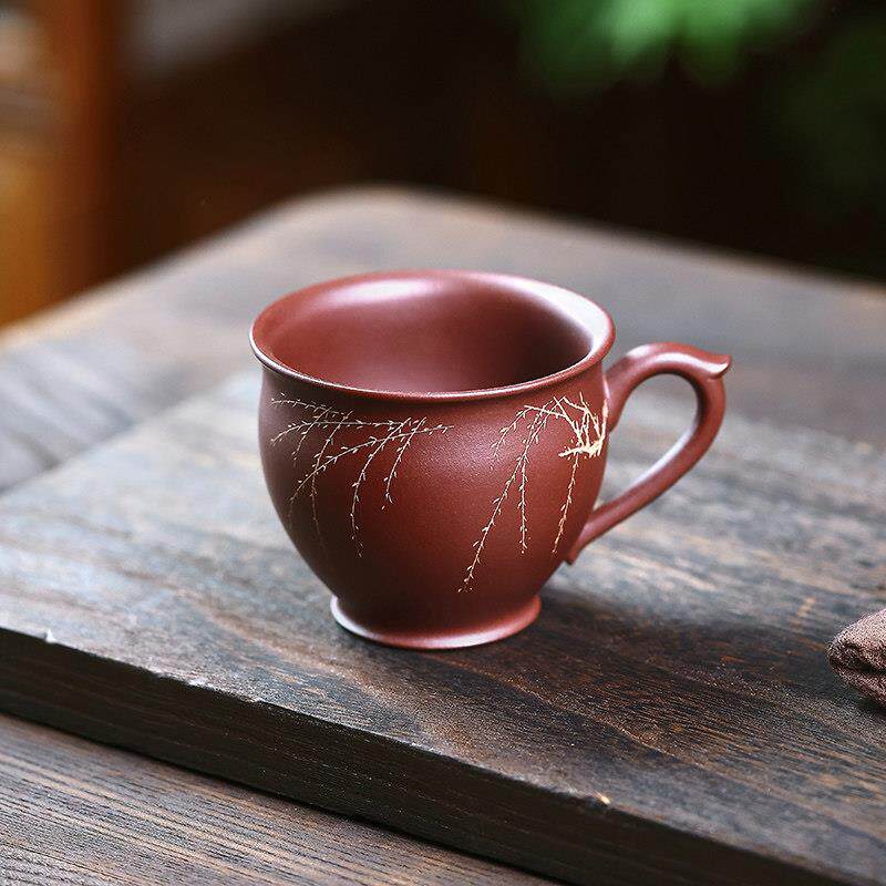 高档精原品紫砂主人杯小茶杯PMB3818吴建立单杯带把子矿杯底槽清