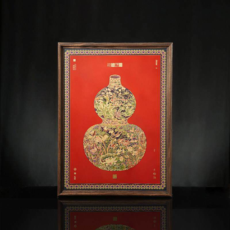 葫芦福禄玄关画风水画新中式过道装画饰画画TH-FLLM-画挂画画客厅