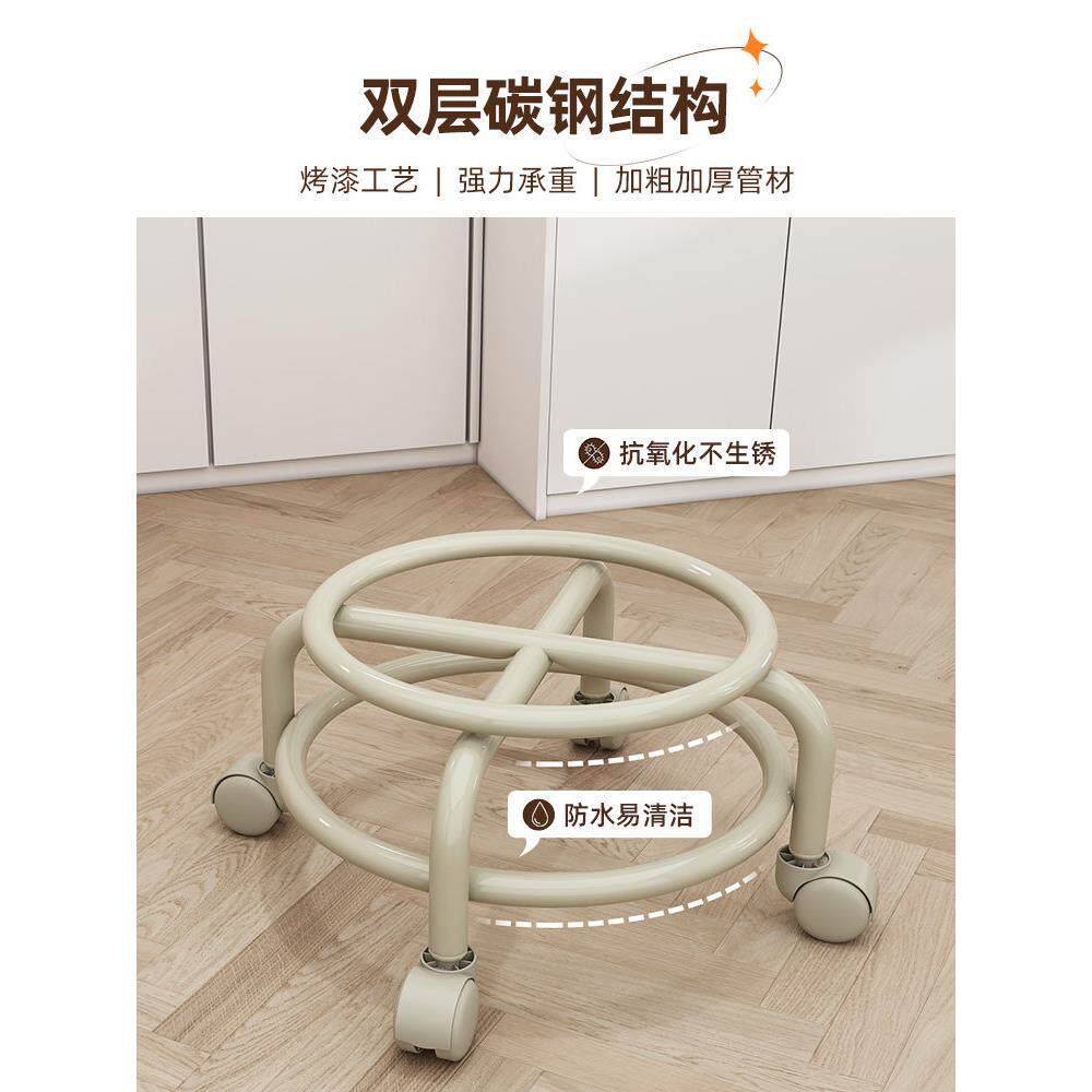 万向轮小凳子家滑轮用HXD-8移动凳子客厅多能小板凳圆凳矮功凳宿