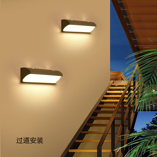 户外LED中性光防水壁灯室外感应灯庭院灯楼梯墙灯别墅阳台大门灯