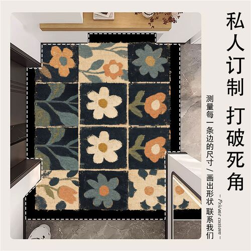 入户地垫高级感地毯家用防滑进门门垫轻奢北欧定制玄关脚垫可裁剪