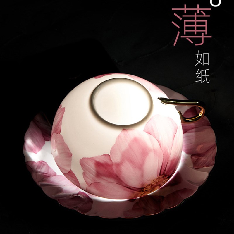 轻奢咖啡杯及茶托欧洲骨瓷咖啡杯英国下午茶茶具陶瓷杯花茶杯