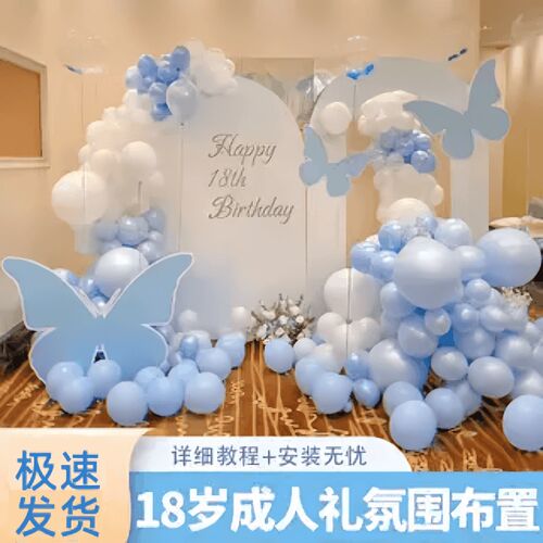成人礼18岁生日场景KT板背景墙布置男孩女孩网红仪式感装饰气球