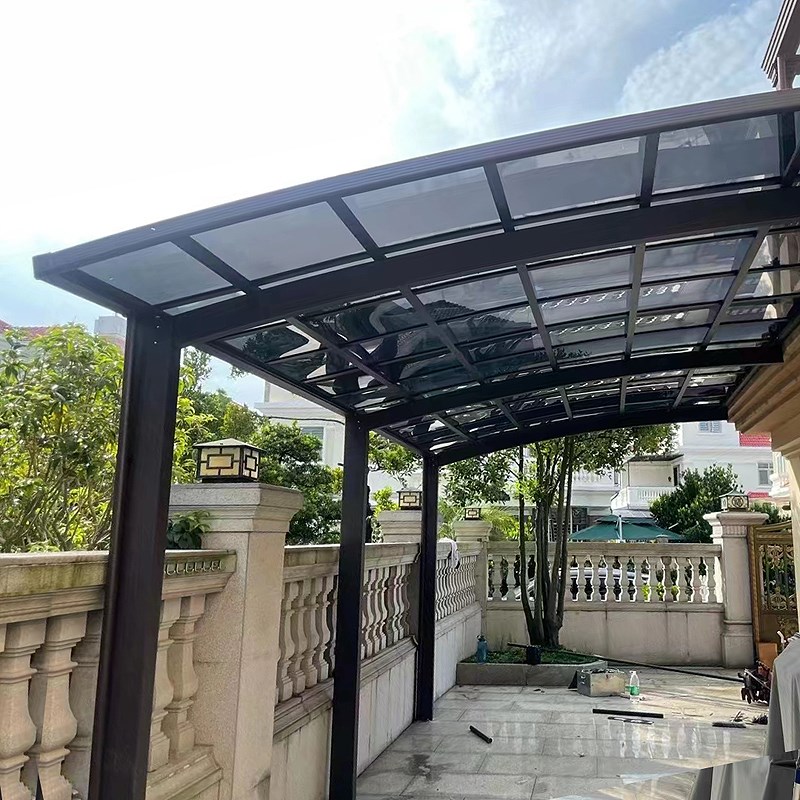南京铝合金雨棚遮阳棚汽车棚庭院凉亭防高空抛物非机动车棚户外