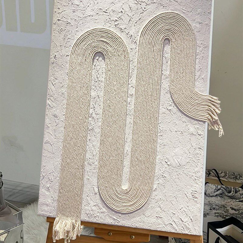 石英砂立体麻绳肌理画丙烯高级感数字油画diy手工填色充材料全套