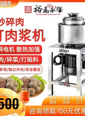 裕飞永强 商用全自动不锈钢丸子机捶打牛肉丸肉丸机鱼丸机打浆机