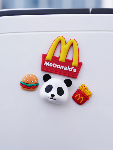 熊猫安安3d立体贴电动车车贴电摩可爱个性创意防水装饰品配饰