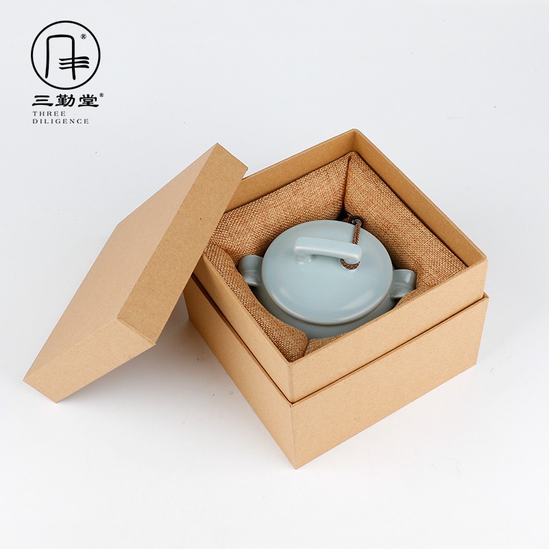 三勤堂汝窑茶叶罐大码陶瓷茶罐密封罐景德镇储茶罐分装罐随身家用