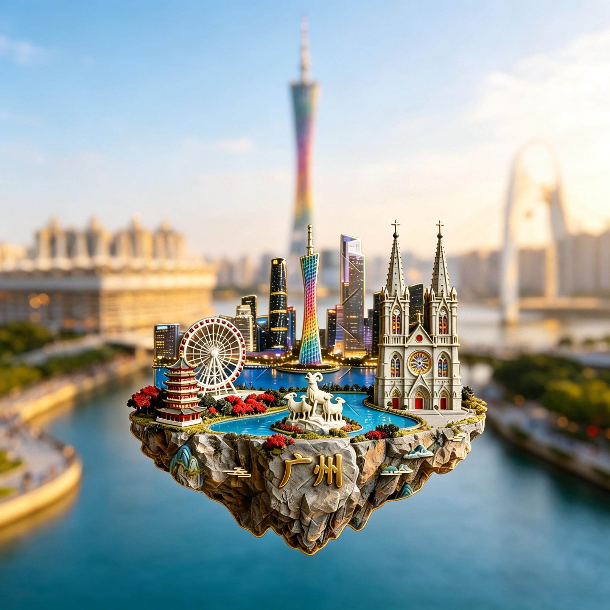 广州金属浮雕冰箱贴城市3d立体创意磁吸装饰门贴2026新款个性定制