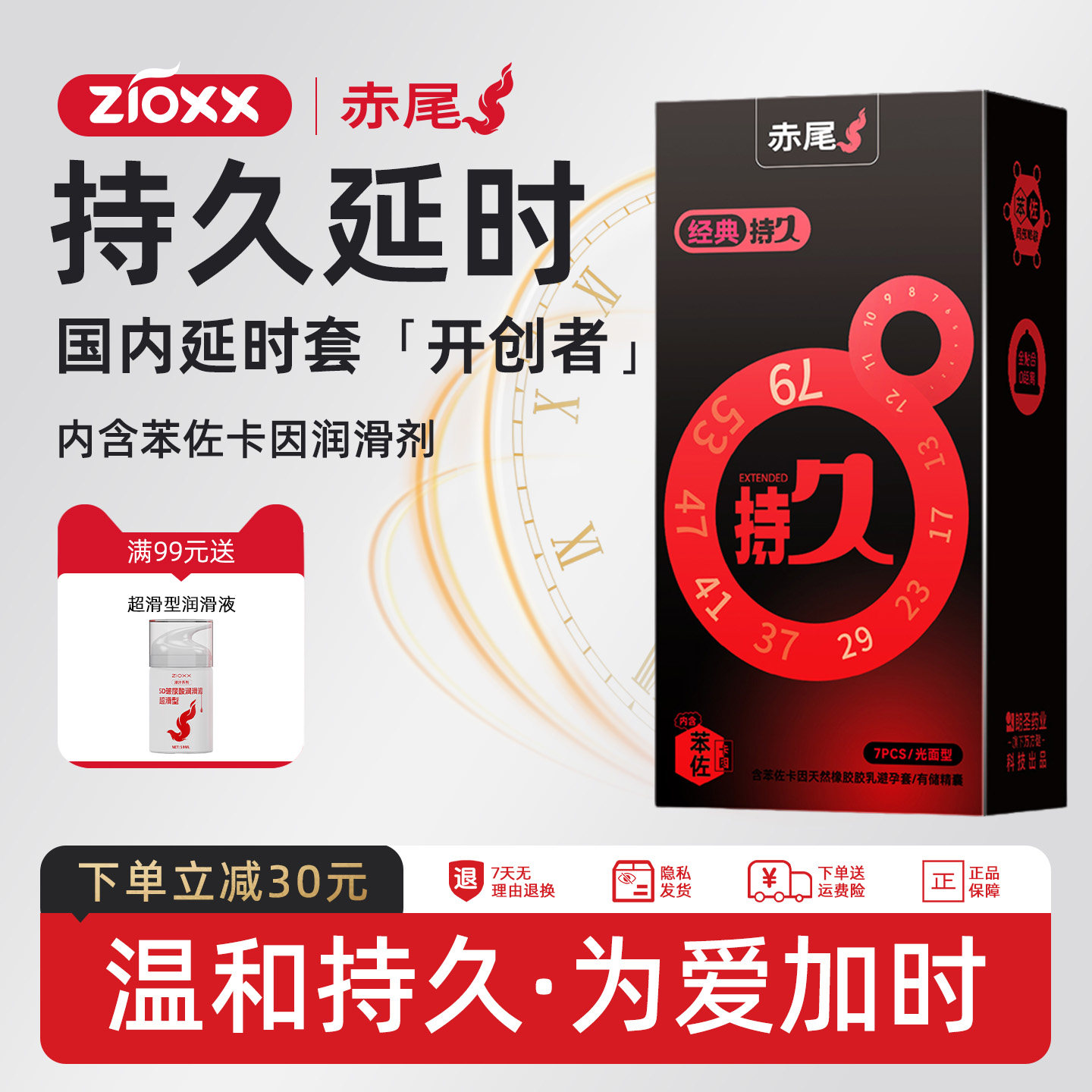 赤尾延时避孕套 超薄防早泄 男士专用正品