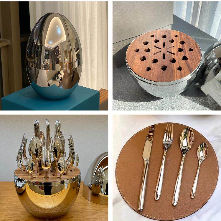 境蛋大银餐具刀镀银不锈钢刀蛋叉收纳蛋壳心餐具YHA蛋形叉西餐具