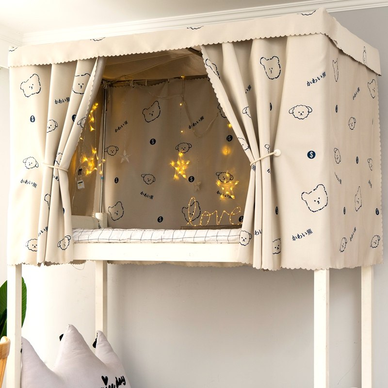 加厚不锈钢支架学生宿舍床帘物理遮光布上铺床幔床围下铺女遮光帘