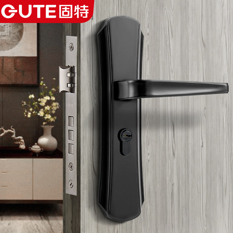 固特门锁室内卧式门锁欧式门锁实木门房门锁卫生间门锁锁具门把手
