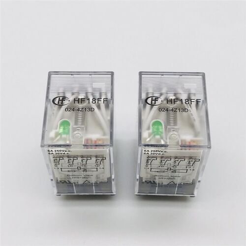 HF18FF-024-4Z13D四组转换14脚6A250VAC插入式带灯宏发继电器24V
