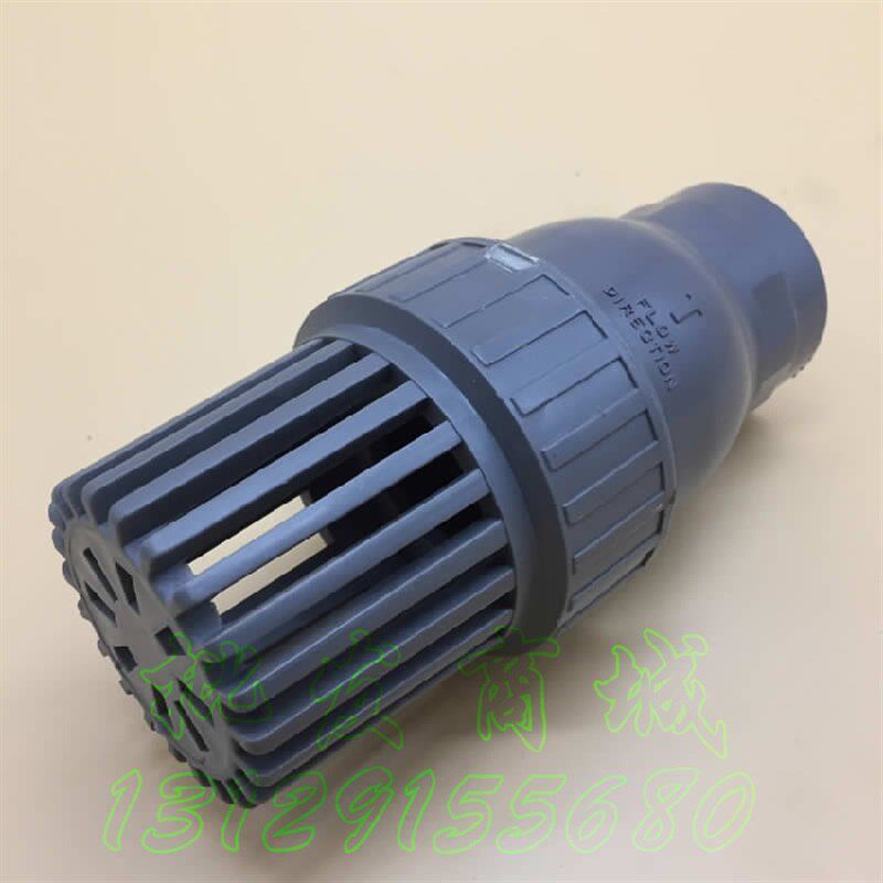 奔达塑料PVC底阀单由令底阀过滤阀单向阀底部止回阀3寸DN80 90mm
