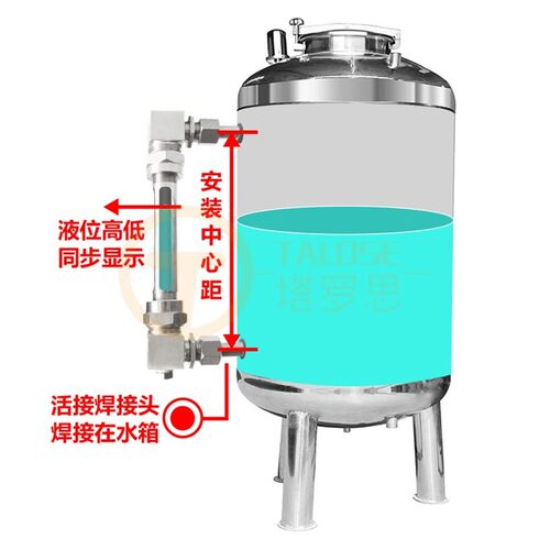 304不锈钢玻璃管液位计焊接水箱位显示面窗口4分I型有机管油位计